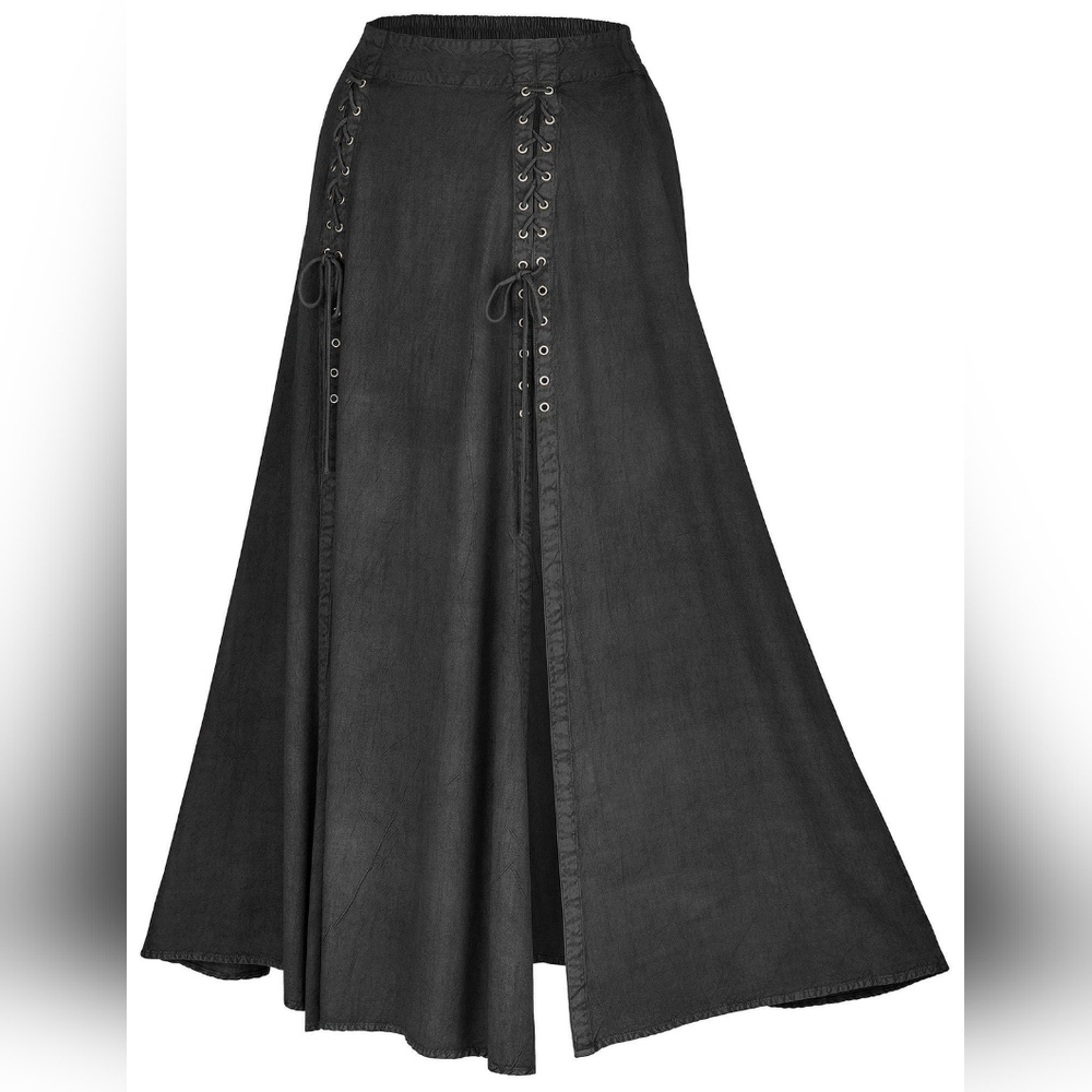Holy Clothing Rowan Maxi Skirt, L/XL Petite in Black